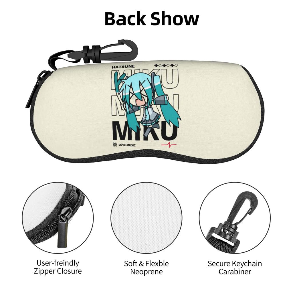 H-Hatsune M-Miku Girl Kawaii Shell Eyeglasses Protector Cases Cool Sunglass Case Vocaloid Anime Glasses Bag