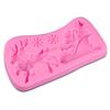 Silicone Xmas Santa Claus Sleigh Deer Sugarcraft Fondant Cake Chocolate Bake Mould AVE