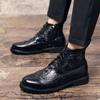 Мужские деловые ботинки, весенне-осенние мужские повседневные туфли из искусственной кожи, мужские удобные деловые оксфорды, простые модные ботильоны