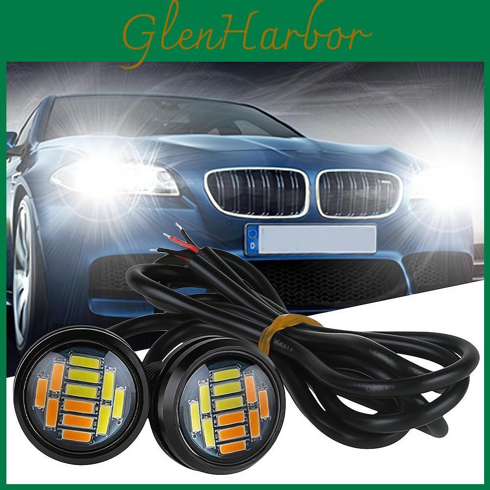 Car 23mm Auto 2pcs 4014 12led Eagle Eye Turn Signal Daytime Running Light Spot Lamp Backup Motor Parking Daylamp Drl Waterproof