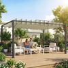 Garden Pergola 3x4 M With UPF30+ Protection Gazebo With Adjustable Roof Aluminum Structure For Outdoor Cream