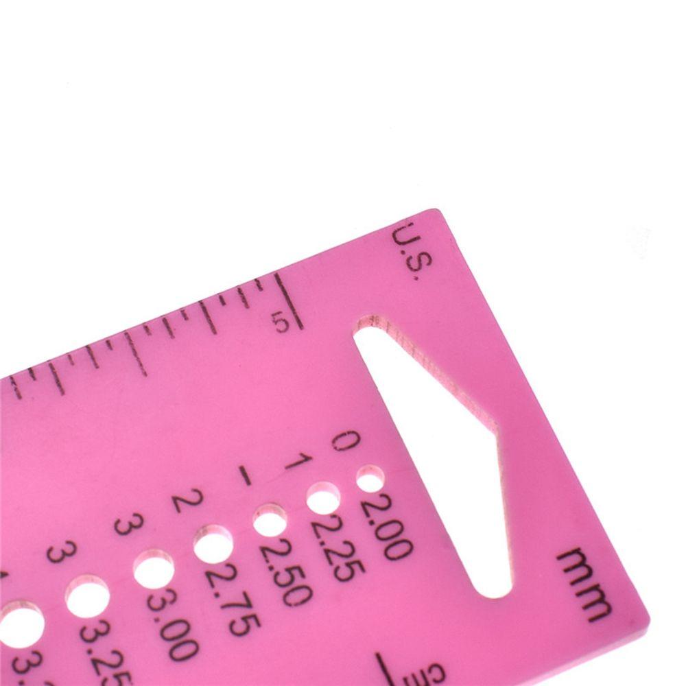 In One Crochet Hook For Knitting Needles DIY Sewing Tools Sewing Ruler Measure Ruler Needle Gauge