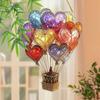 1pc Hot Air Balloon Decor Acrylic Stained Glass Hot Air Balloon Decorative Colorful Lawn Ornaments Charming Acrylic Home Decor