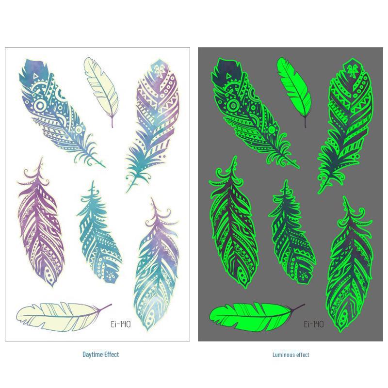 Фэнтези градиентные светящиеся наклейки-татуировки в виде бабочек