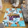 Hannah Montana Flannel Printed Carpet, Home Sofa Decoration for Living Room & Bedroom, Non‑Slip Play Flannel Floor Mat for Game Room