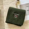 Embroidered sausage puppy scarf female winter Japanese versatile cute student warm cartoon knitted wool scarf tide