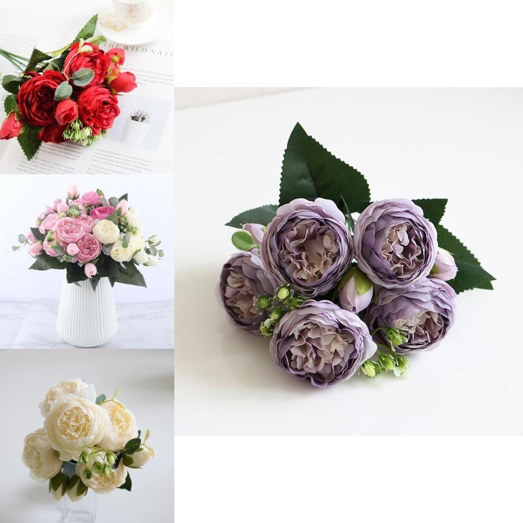 Exquisite 30cm Rose Silk Peony Artificial Flowers Ideal For Elegant Wedding Decor
