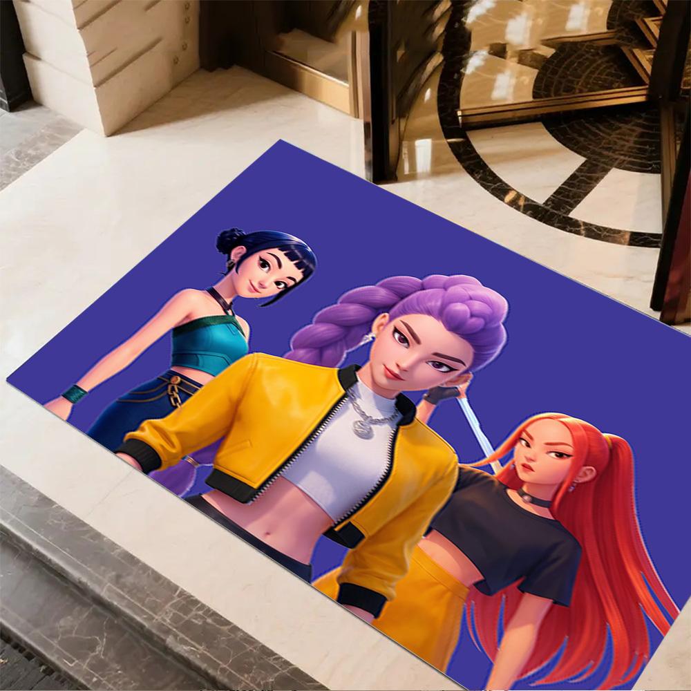 Urban Fashion Trio Floor Mat Suitable for Kitchen Dormitory Outdoor Game Room Antislip Carpet Anime Office Decor Perfect Gift for Friends & Family