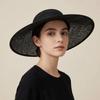 Solid Color Mesh Hat Wide Brim Masquerade Top Hat Fashion Vintage Fascinator Hat  Girl