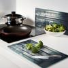 Set of Two Decorative Glass Kitchen Boards Forest in the Fog 2x30x52 cm