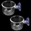 2Pcs Large Glass Feeding Cone Cup Plant Cup Brine Shrimp Live Red Worm Fish Feeder For Aquariums With Seam