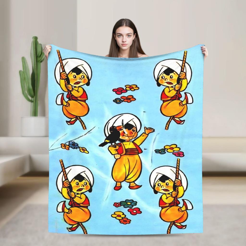Super Soft Sinbad's Adventures Throw Blanket Premium Flannel Fleece Lightweight Bed Blanket Super Cozy Blankets All Season Use