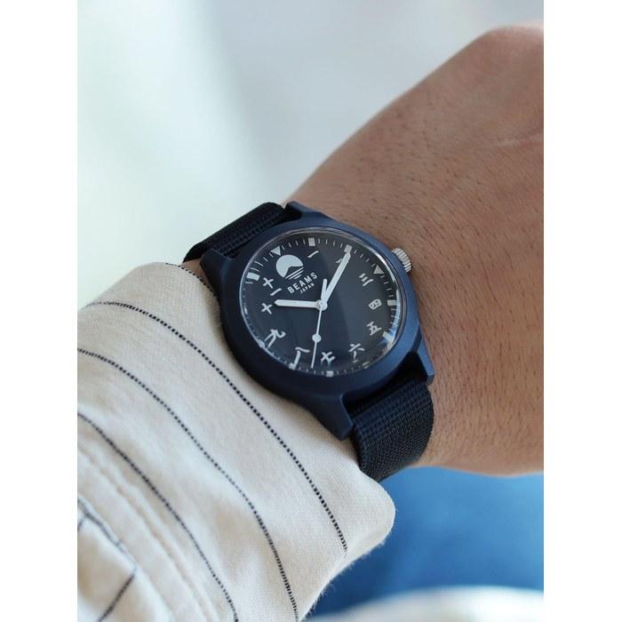 BEAMS JAPAN Часы BJ Часы с арабскими цифрами Indigo SP NAVY БЕСПЛАТНО
