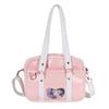 New Japanese JK Portable Uniform Shoulder Bag PU Love Pain Bag Simple Campus Girls Soft Cute Messenger Bag Itabag IB065