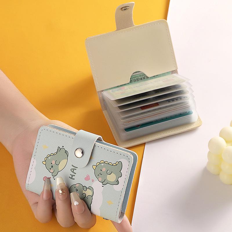 Очаровательная мультяшная женская визитница: Высококачественный, Большая емкость, Несколько слотов, Ультратонкий, Защита от размагничивания, Компактный дизайн