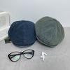 Hat Female Spring And Autumn Washed Denim Beret British Vintage Versatile Octagonal Duck Tongue Forward Newsboy Hat Male