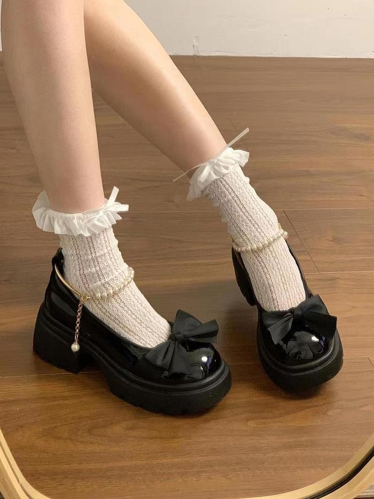 Fashion Spring summer new dress with thick sole anti slip women's shoes simple comfortable versatile gentle women's shoes