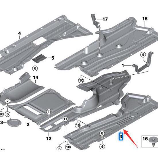 Защиты днища для BMW X5 F15/X6 F16 (51757308671, 51757308676)