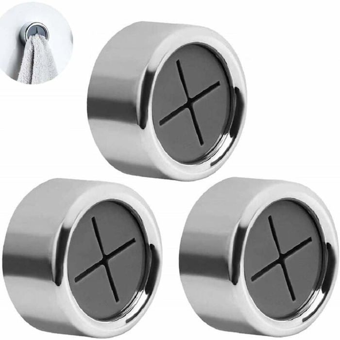 Accroche Torchon - 3 Pièces - Auto-Adhésif - Ronde - Aucun Perçage Requis