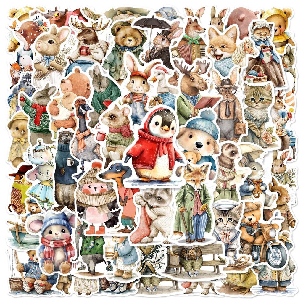 10/50/100 шт. Смешанные Очаровательные Забавные Животные из Зоопарка Дикие Животные Наклейки Эстетичный Дизайн Для Детей Игрушка DIY Скейтборд Ноутбук Телефон Автомобиль Наклейки Стикер