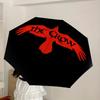 1pc The Crow Automatic Umbrella | Portable Foldable 8-Rib Manual Open, Cute Halloween & Christmas Gift for Outdoor, Casual Accessory, Durable Canopy y