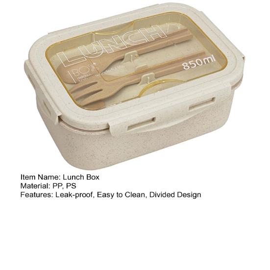 Bento Box Удобная организация Четырехсторонняя защелка Полезные два отделения Еда со столовой посудой Школьные принадлежности