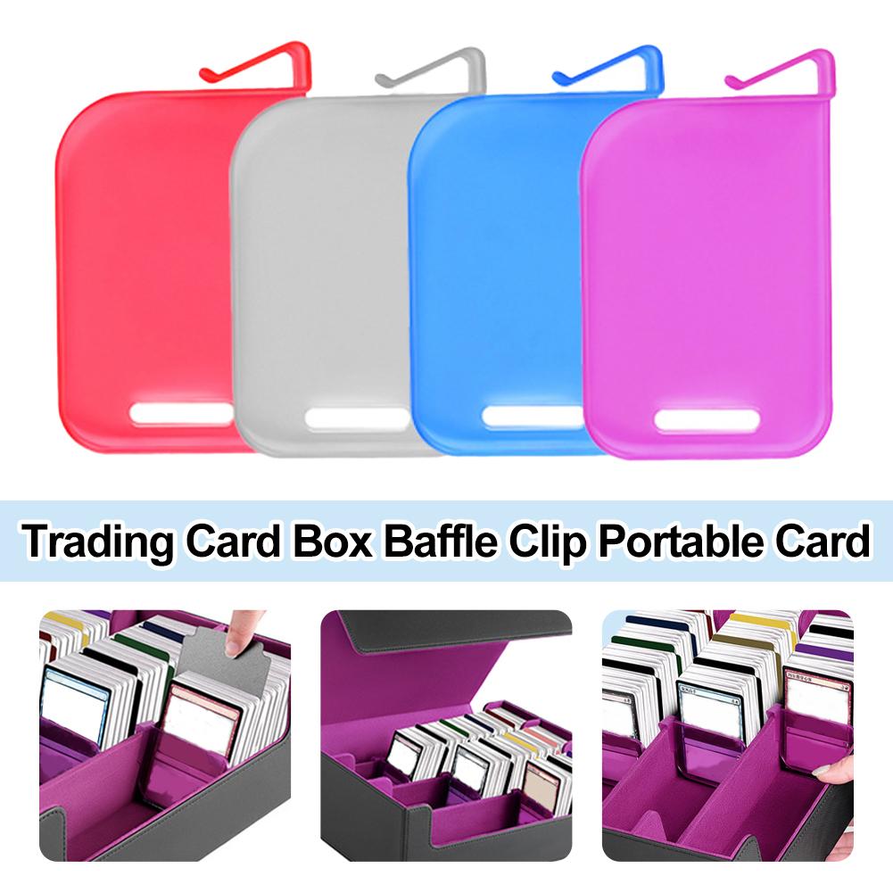 5Pcs PP Plastic Trading Card Box Baffle Clip Game Card Multi-layer Box Card Spacer Storage Classification Barrier Plate Clip