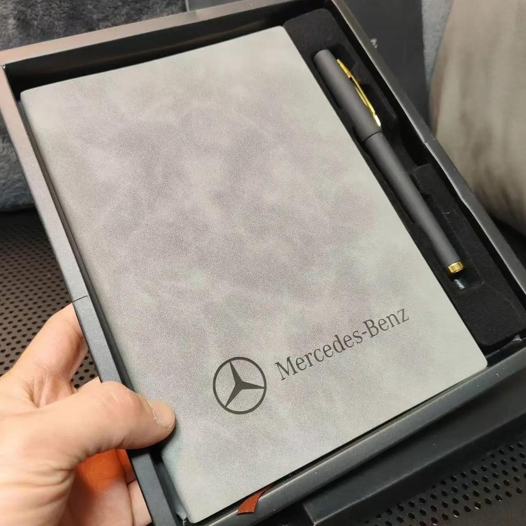 GLC GLB A5 Ретро Блокнот Мягкая Кожаная Обложка и Нейтральная Ручка Автомобилист Мужчина Подарочные Наборы Для Mercedes Benz W176 W177 W204 W205 W212 W2