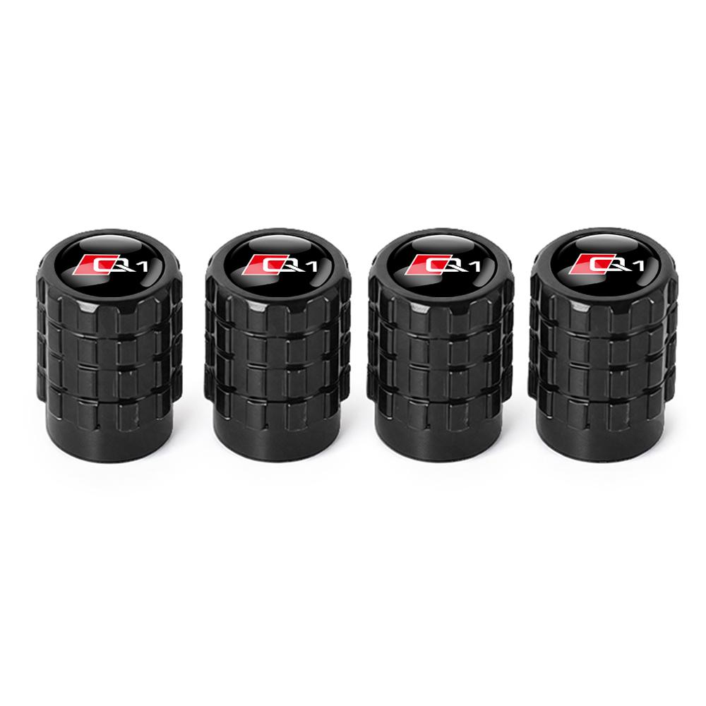 4pcs Aluminium Car Tire Valve Stems Caps Gear shaped Valve For q1 Sline TT A1 A2 A3 A4 A5 A6 A7 A8 8P B6 B7 Auto Accessories