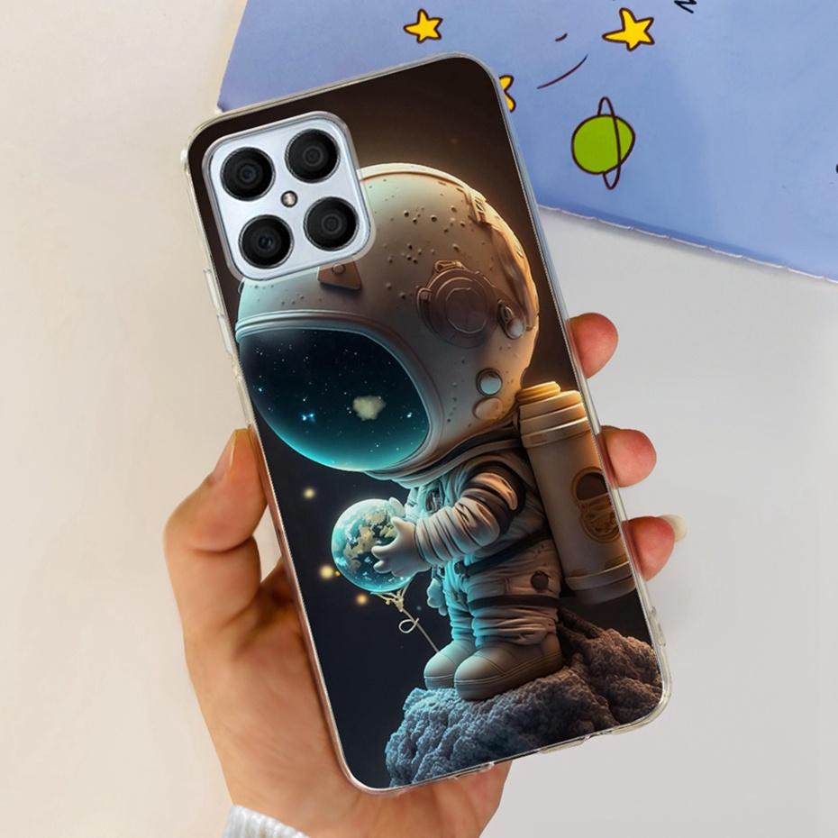 Красивый чехол с принтом для Honor X8 TFY-LX1 TFY-LX2 TFY-LX3 Мягкая задняя крышка из силикона TPU для чехлов телефона HonorX8 X 8 4G