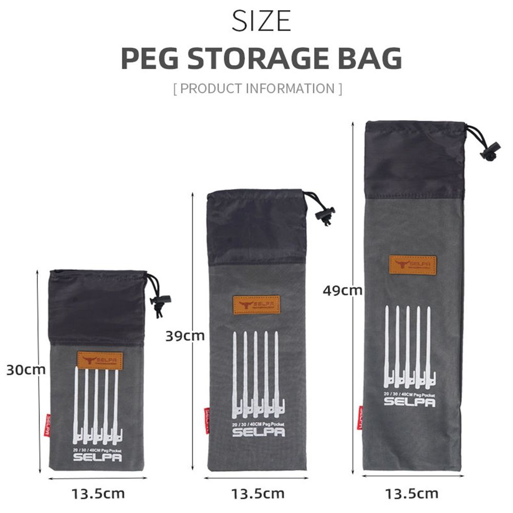 Сумка для хранения принадлежностей для путешествий на открытом воздухе, сумка для колышков и палаток, карман для гвоздей/колышков, чехол