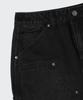 Musinsa Standard Woman Women'S Denim Double Knee Carpenter Mini Skirt [Washed Black]