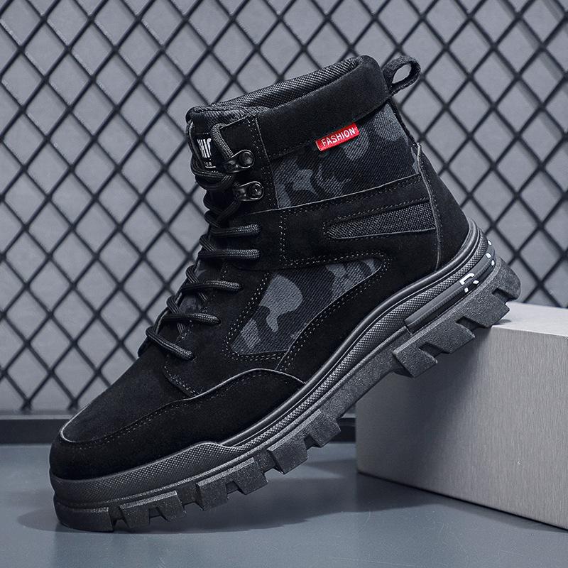 2025 осень новый британский стиль мужские ботинки Мартин универсальные рабочие ботинки мужские высокие на платформе модная мужская обувь