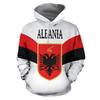 Albanian Flag Graphic Hoodies For Men 3D Printing Casual Long Sleeve Pullover Sweatshirts Men Women Tracksuit Jacket Sportswear