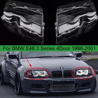 1 шт./1 пара Накладка на фару автомобиля Для BMW E46 4 двери 3-Series 1998 1999 2000 2001 Абажур Яркий корпус Крышки линз фар