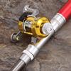 Pocket Fish Pen Mini Portable Pocket Fish Pen Shape Aluminum Alloy Fishing Rod Pole Reel Multicolor Fishing Tool