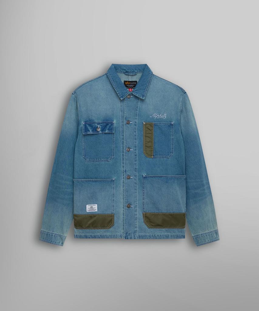 Alpha Industries Джинсовая свободная рабочая куртка Джинсовый синий