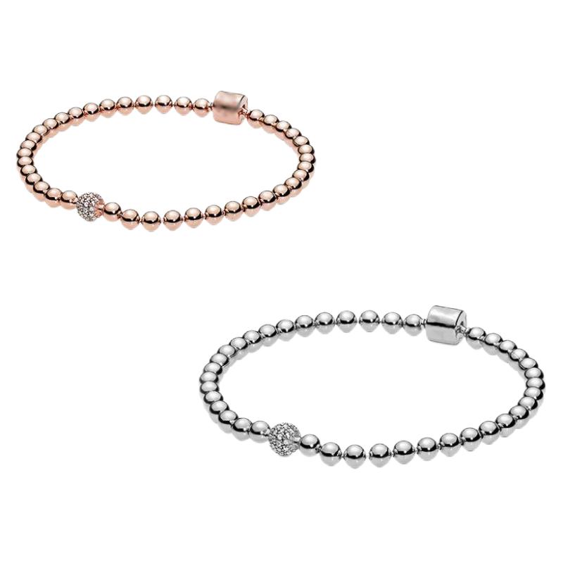 Оригинальные браслеты из серебра 925 пробы с сердцем для женщин, браслет-бабочка, цепочка из бусин, женские ювелирные изделия, размер 17-18-19-20-21 см