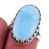 Natural Republic Larimar Gemstone 925 Solid Sterling Silver Gift Ring S.6 W8z66