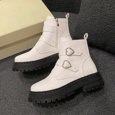 Ретро британский стиль 2025 года, ботинки Martin на толстой подошве, женские, студенческие, с круглым носком, короткие, универсальные, новые, на осень и зиму