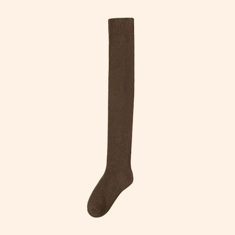 Winter Women Long Socks Thicken Warm Socks Cute Lolita Knee High Socks Black Snow Socks For Girls Y2k