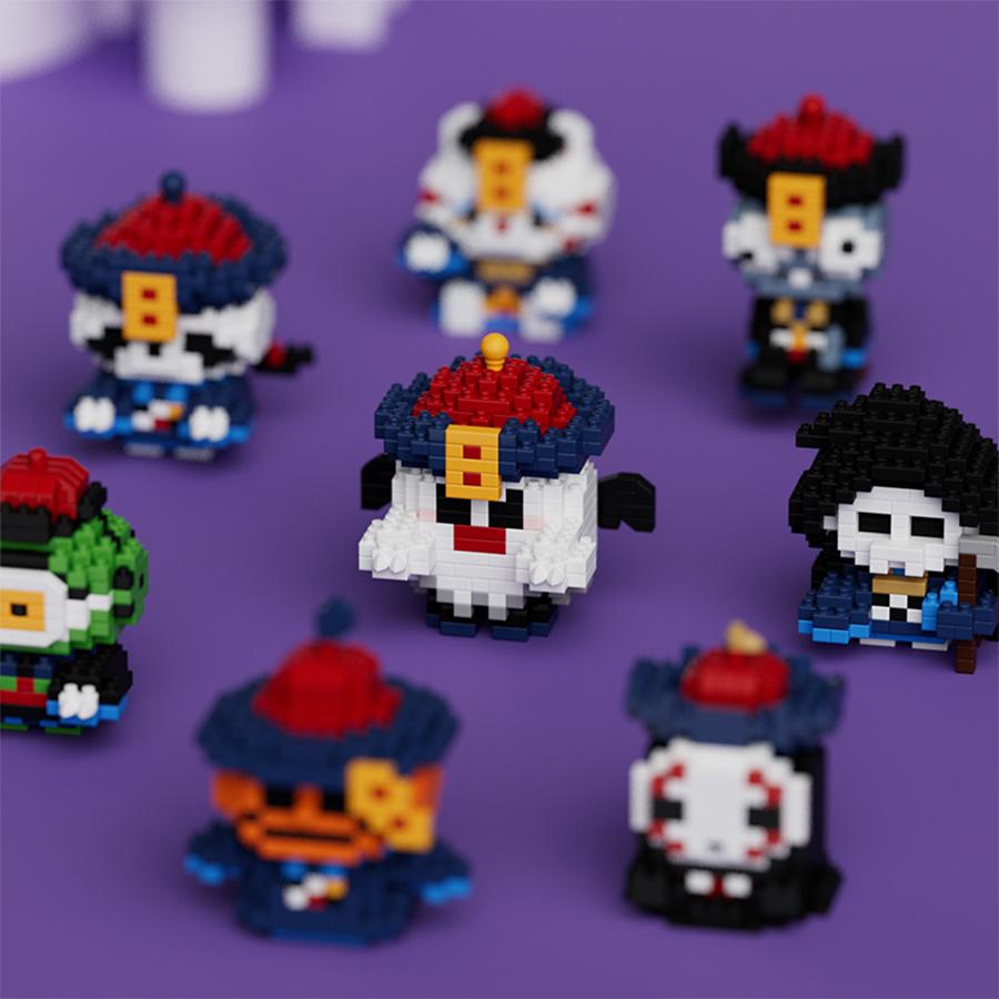 Хэллоуинское украшение Мини-фигурки Призрак Микро-строительные блоки DIY Игрушки для детей Подарки на Хэллоуин
