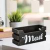 Wood Mail Holder Storage Box Tray for Countertop Farmhouse Tabletop Mailbox