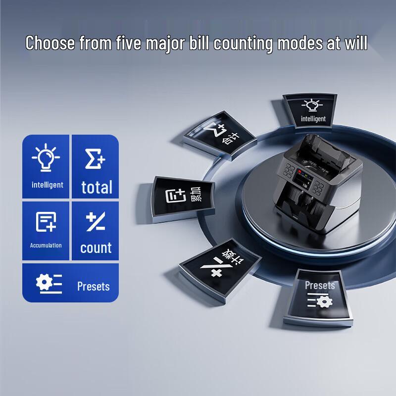Deli Intelligent Voice Bill Counter CN plug (adapter included)