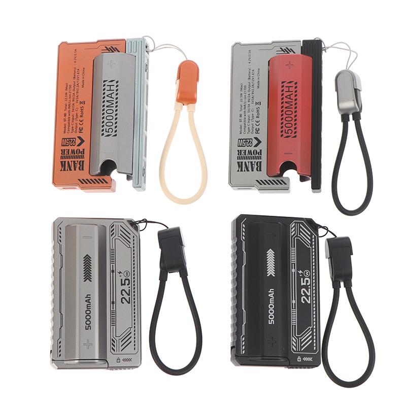 Корпус Power Bank 21700, PD 20 Вт, Быстрая зарядка, Съемный корпус для DIY аккумуляторов, Встроенный кабель, Батарейный бокс