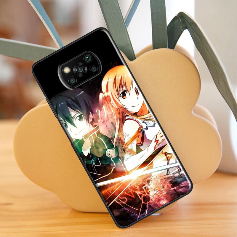 Чехол Sword Art Online Kirito Asuna SAO для Xiaomi Mi 10T 11T Pro Mi 11 Lite для POCO M3 Pro M4 F3 X3 GT X3 Pro, чехол для телефона
