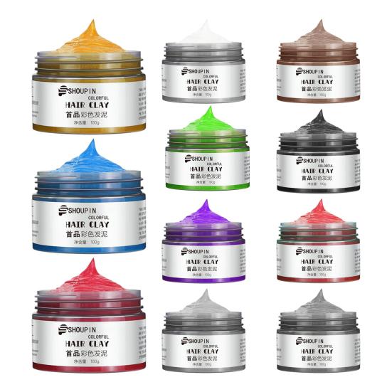 100 мл одноразовый крем-краска для волос, красочные натуральные растения, моющиеся, безопасные для мужчин и женщин, унисекс, временная краска для волос, воск, мгновенная прическа, цветной глиняный гель