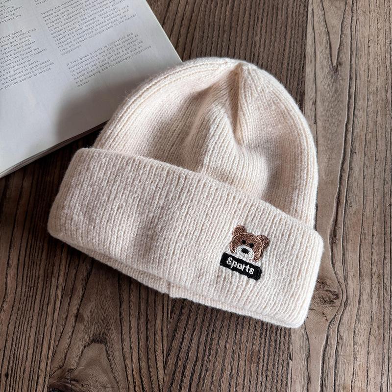 JYL TS DIY Letter Beanie Unisex Street Sports Warm Couple Knit Hat Acrylic
