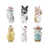 AAGWW 6-Piece Capsule Toy Cat Figurine, Complete Capsule Toy Set, Character Cat Toy Set, Decorative, Cute Figurine, Gift (D-Shaped 6-Piece Set)