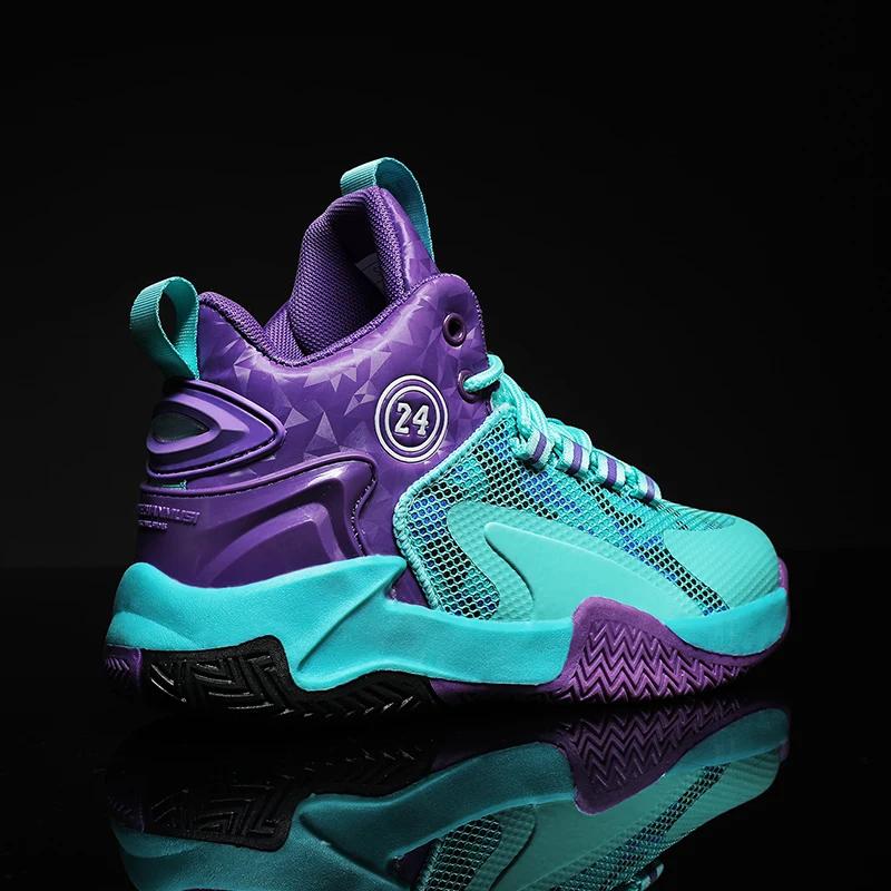 Новые универсальные кроссовки, молодежные боевые баскетбольные кроссовки, детские тренировочные кроссовки, дышащие, удобные, эластичные, детские баскетбольные кроссовки